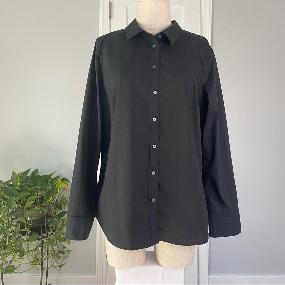 Banana Republic Black Button Down Riley Tailored Fit 16